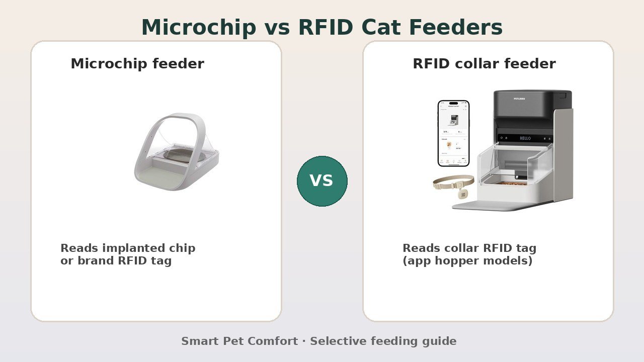 Microchip vs RFID Cat Feeder (2026 Comparison Guide)