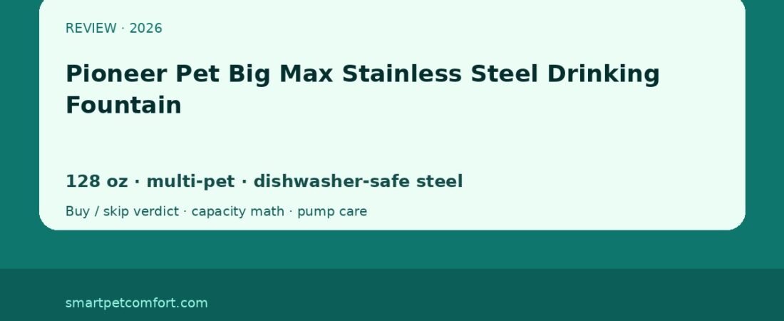 Pioneer Pet Big Max Stainless Steel Drinking Fountain: Is the 128 oz Basin Worth It?